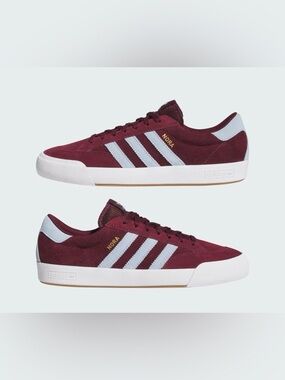 adidas Nora Suede Sneakers in Burgundy & White Mens skateboarding 🛹